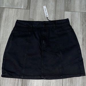 Black jean skirt High Rise